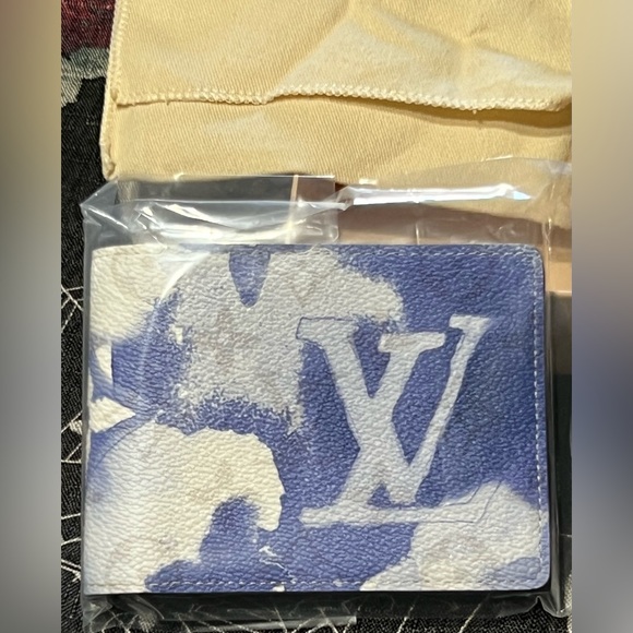 NWT 2021 Louis Vuitton x Virgil Abloh Watercolor Monogram Multiple Wallet RARE - Picture 2 of 7
